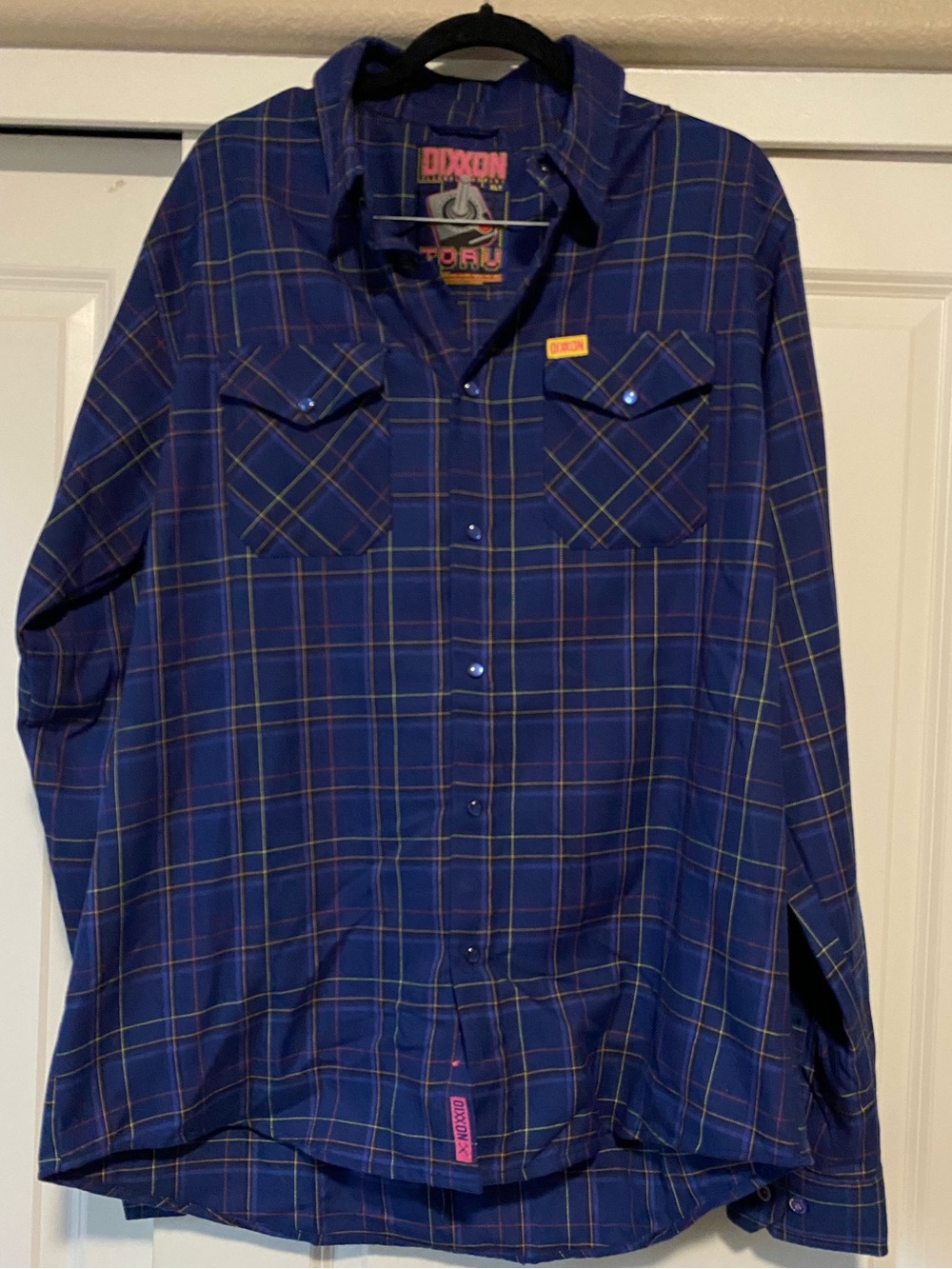 Dixxon Flannel Button-Down Shirt - Mens XLT -  Blue Plaid - Toru